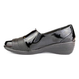 Womens Comfortable Shoe black Slip On - Watney Shoes 