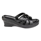 Womens Black Slide Comfortable Sandal