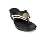 Womens Brown & Beige Slip On Sandal - Watney Shoes 