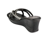 Womens Diamante Sandal front High Wedge - Watney Shoes 
