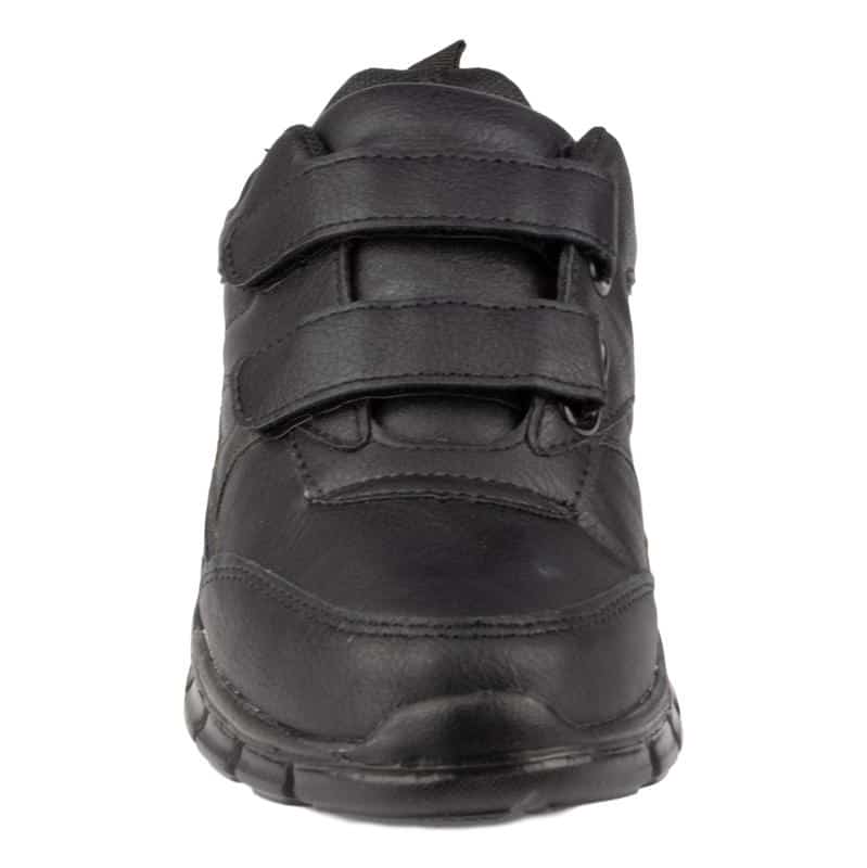 Kids Black Trainer Strap Fasten - Watney Shoes 
