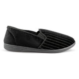 Mens Full Slippers Black - Watney Shoes 