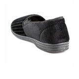 Mens Full Slippers Black - Watney Shoes 