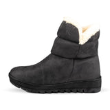 Womens Grey Faux Zip Up Boot - Watney Shoes 