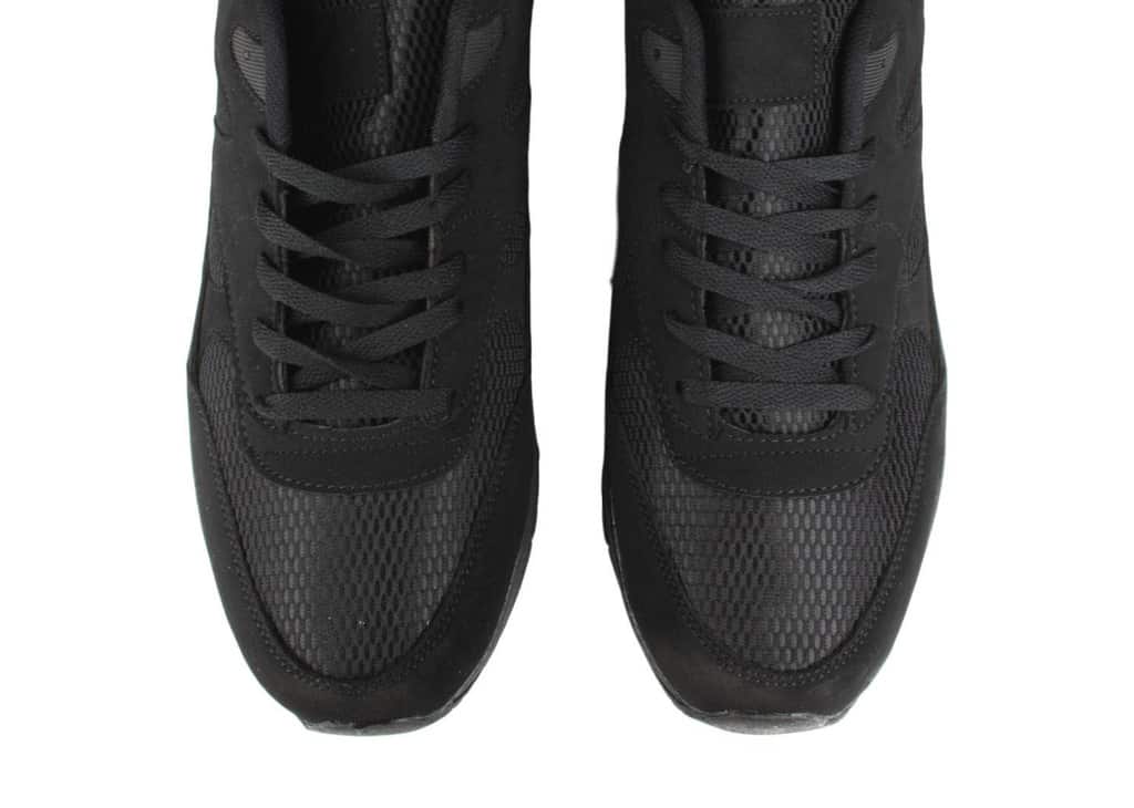 Mens Lace Up Black Trainer - Watney Shoes 