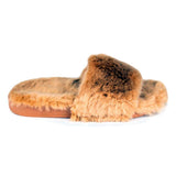 Womens Beige Faux Fur Slipper - Watney Shoes 