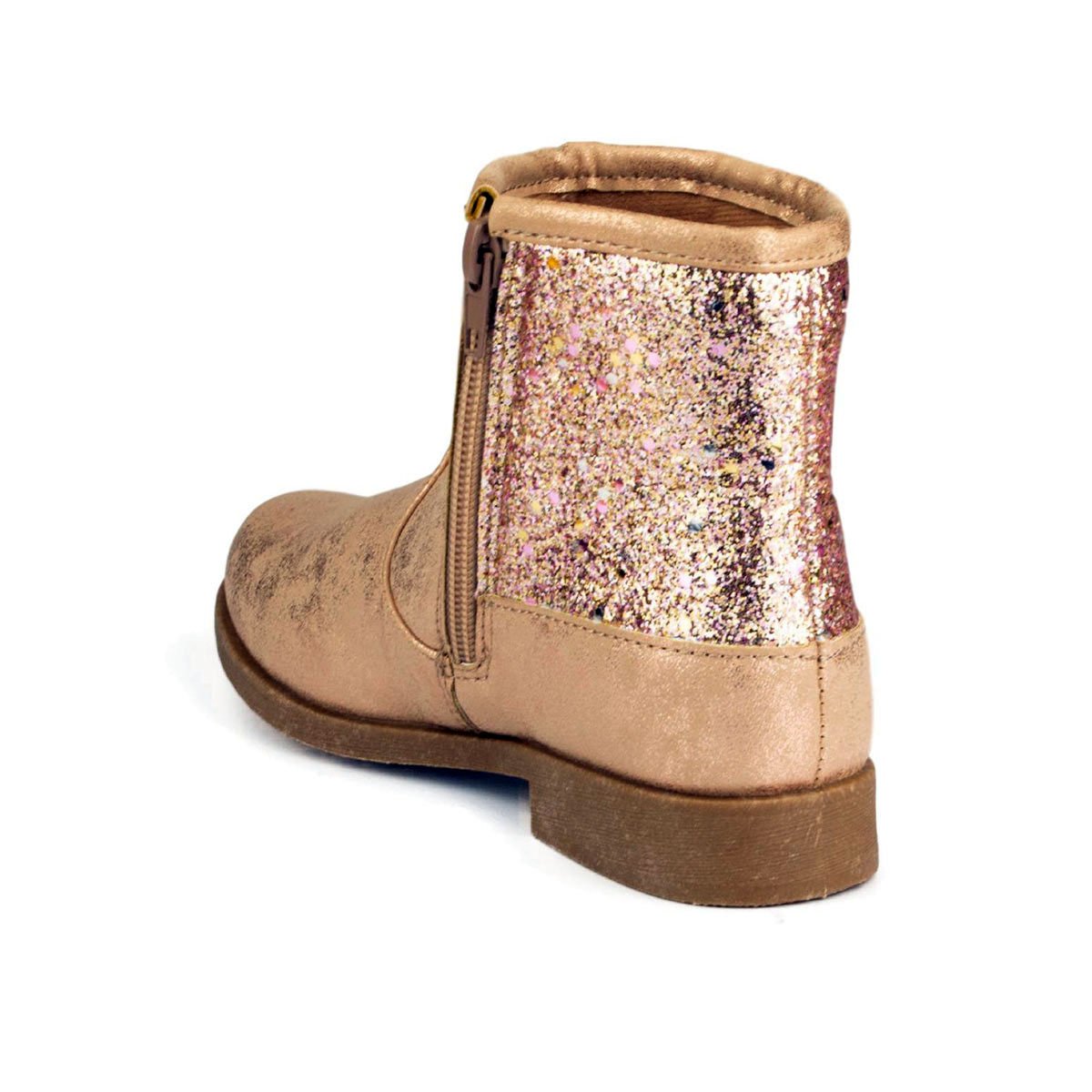 Girls Rose Pink Zip Up Ankle Boot - Watney Shoes 