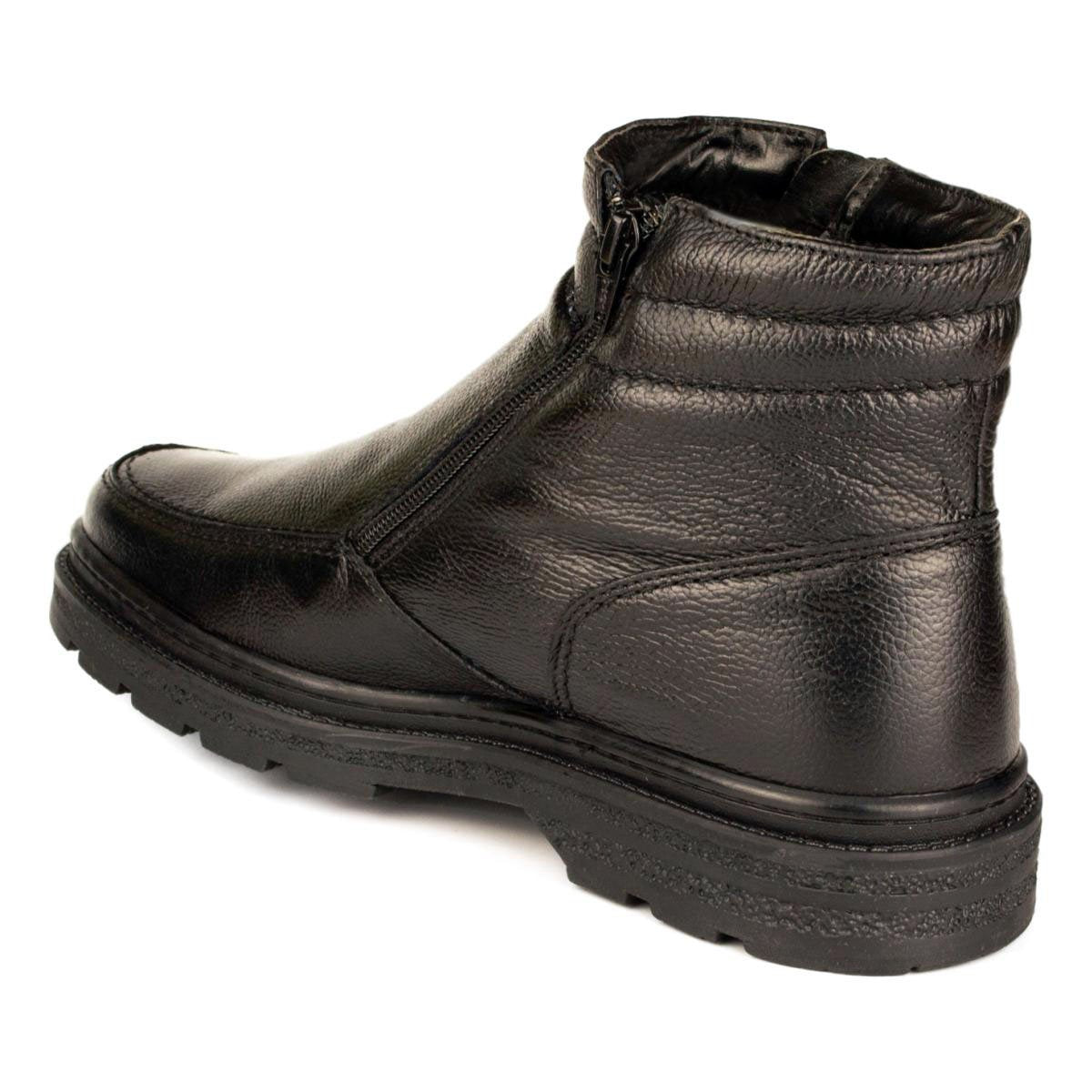 Mens Black Twin Zip Up Boot - Watney Shoes 