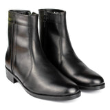 Mens Zip Up Boot in Black - Watney Shoes 