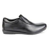 Mens Slip On Flat Shoe in Black - Watney Shoes 