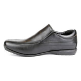 Mens Slip On Flat Shoe in Black - Watney Shoes 