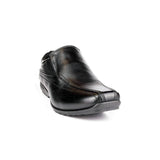 Mens Slip On Flat Shoe in Black - Watney Shoes 