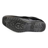 Mens Slip On Flat Shoe in Black - Watney Shoes 