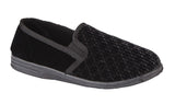Mens Navy Blue Twin Gusset Slipper