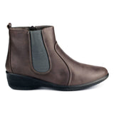 Womens Grey Zip Up Chelsea Boot - Watney Shoes 