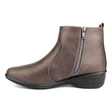 Womens Grey Zip Up Chelsea Boot - Watney Shoes 