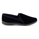 Mens Black Twin Gusset Slipper - Watney Shoes 