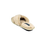 Women's Cross Over Mule Slippers Beige - Watney Shoes 