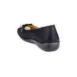 Womens Cut Out Open Toe Shoe in Black - Watney Shoes 