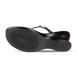 Womens Black Diamante Toe Post Sandal 2279-26 - Watney Shoes 