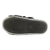 Womens Grey fluffy Slipper - Watney Shoes 