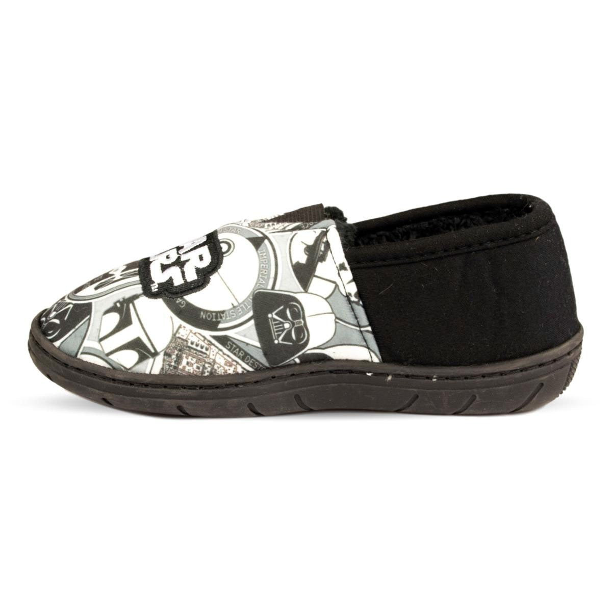 Star Wars Boys Black & White Slipper Slip On - Watney Shoes 
