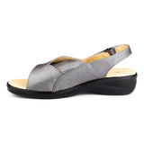 Womens Grey Comfort Sandal - Watney Shoes 