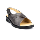 Womens Grey Comfort Sandal - Watney Shoes 