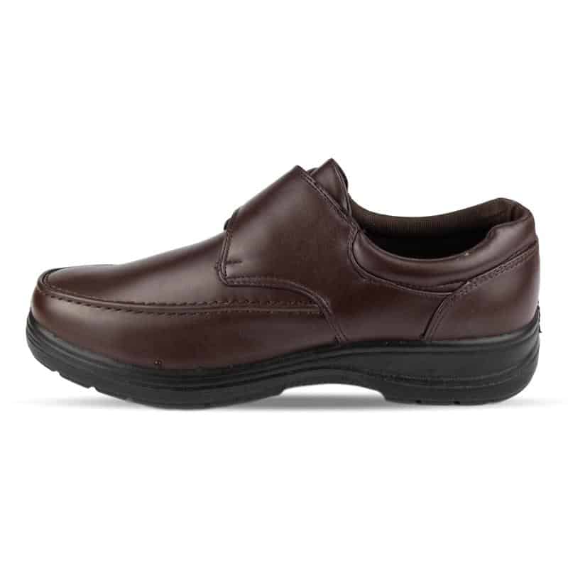 Mens Black Fastening Strap Shoe - Watney Shoes 
