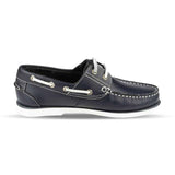 Mens Casual Lace Up Boat Shoe In Navy - Watney Shoes 