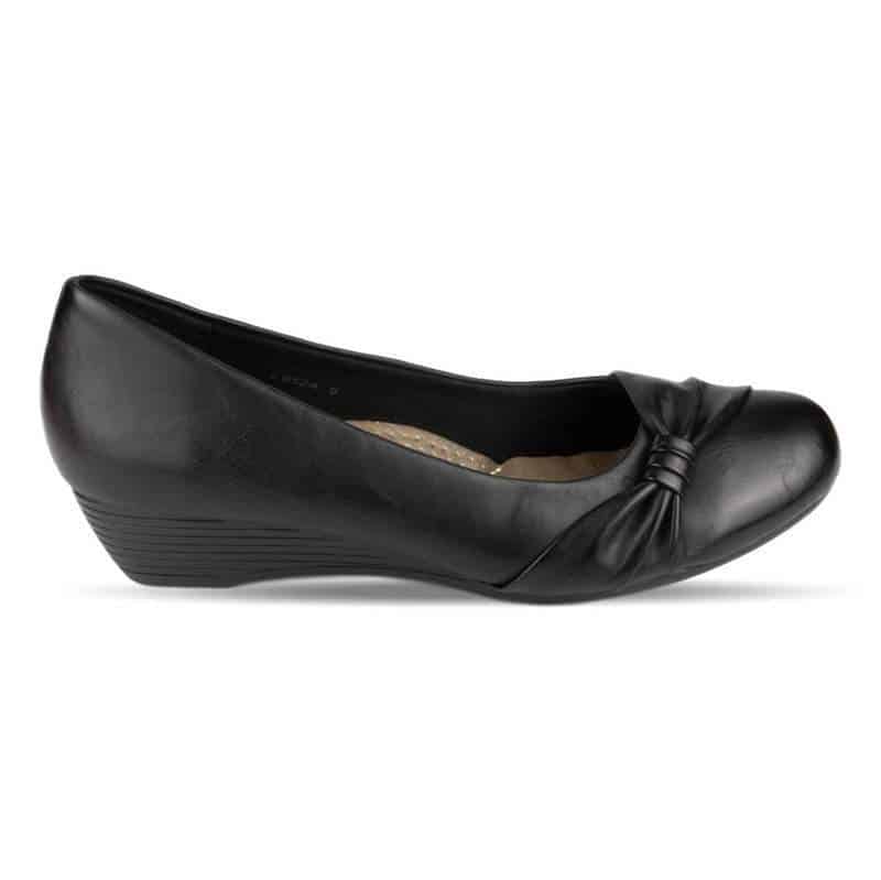 Womens Black Wedge Shoe - Watney Shoes 