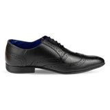 Mens Black Brogue Oxford Shoe - Watney Shoes 
