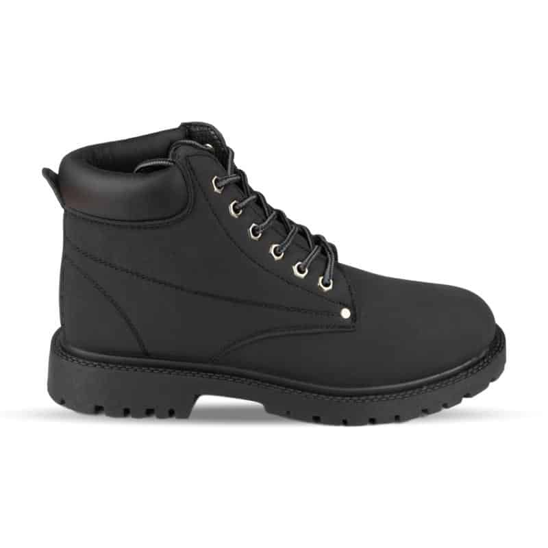 Men's Black Boot Padded Collar - Watney Shoes 