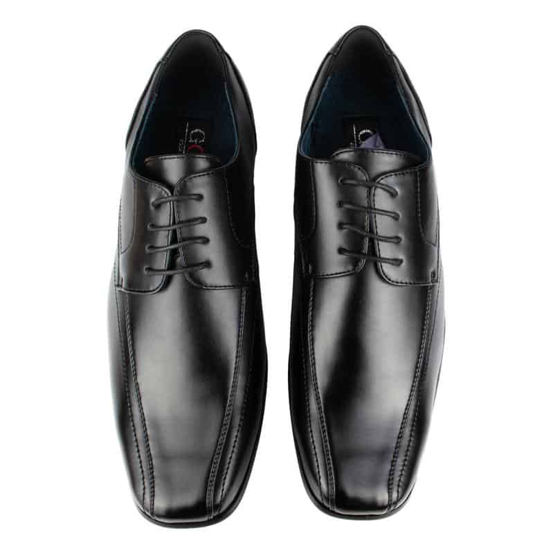 Mens Lace Up Formal Shoe In Black - Watney Shoes 