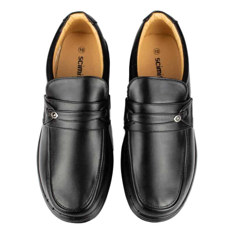 Mens Black Comfort Smart Shoes - Watney Shoes 
