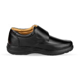 Mens Black Touch Fasten Comfort  Shoe - Watney Shoes 