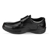 Mens Strap Fasten Formal Shoe in Black - Watney Shoes 