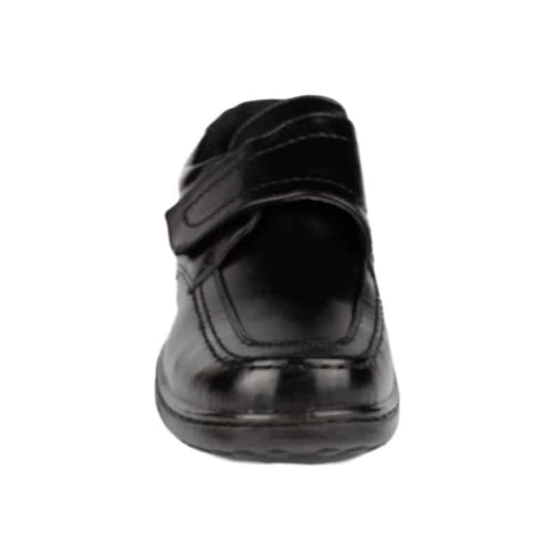 Mens Strap Fasten Formal Shoe in Black - Watney Shoes 