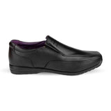 Comet Boys Smart Slip On Loafer Shoes in Black - Watney Shoes 
