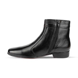 Mens Black Zip Up Ankle Boot - Watney Shoes 