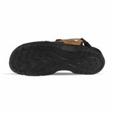 Mens Brown Touch Fasten Sandal - Watney Shoes 