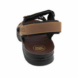 Mens Brown Touch Fasten Sandal - Watney Shoes 