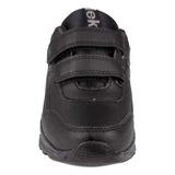 Kids Black Trainer Strap Fasten - Watney Shoes 
