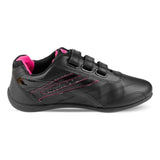 Womens Trainer Black Pink Touch Strap