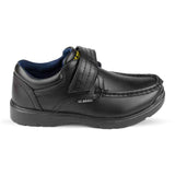 Boys Black Touch Fasten School Shoe